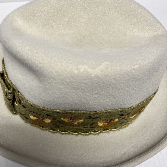 Original Dachstein Hut Vintage 100% Fur Felt  Cream Size O/S - Picture 3 of 7